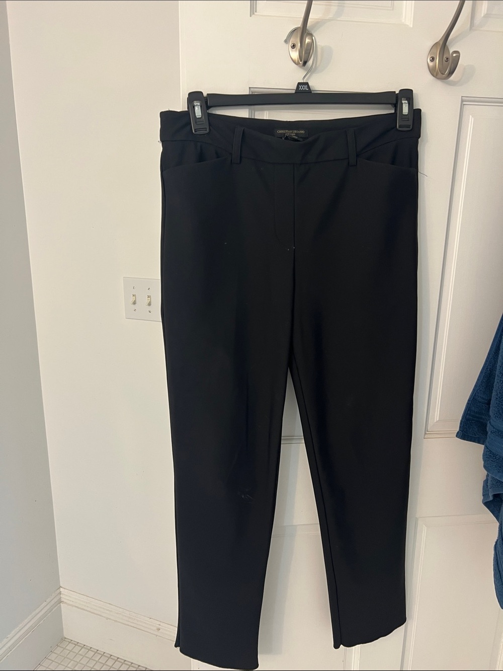 Christian Siriano Black Straight-Leg Dress Pants